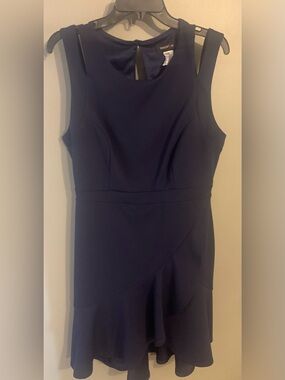 Teeze Me Navy Sleeveless Fit-and-Flare Dress
